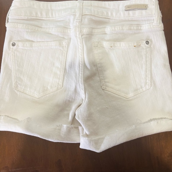 - Anthropology pilcro Cream Denim Shorts Sz 26 - Picture 8 of 11